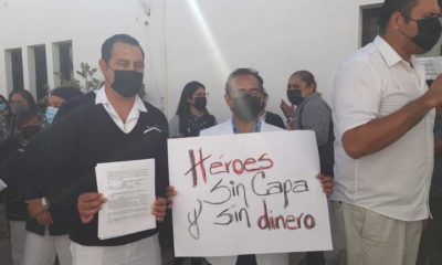 Protestan trabajadores de salud. | Margarita Rojas