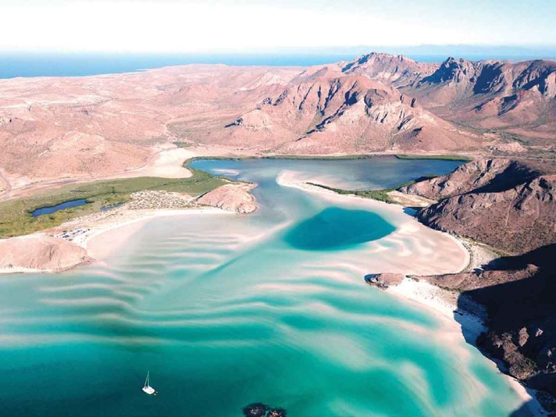 En riesgo ante arribo de cruceros Balandra, en Baja California Sur. Fotos: Ernesto Méndez y Especial